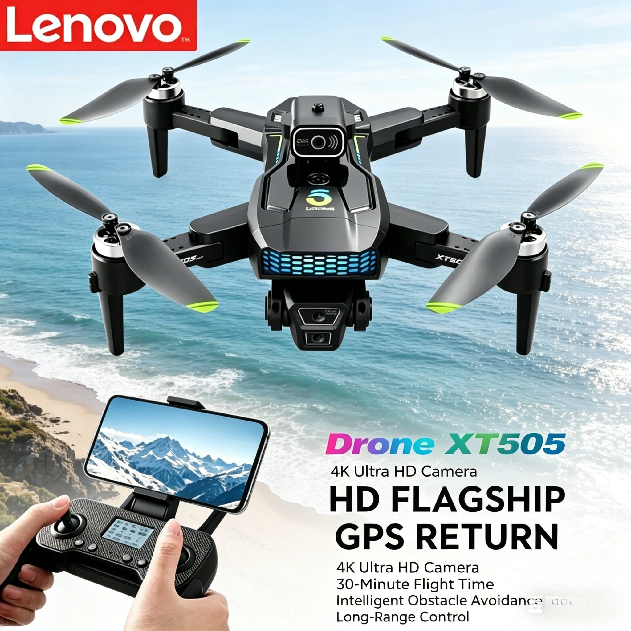 Lenovo XT505 Foldable Drone GP - Xt505 Rc Drone review and price