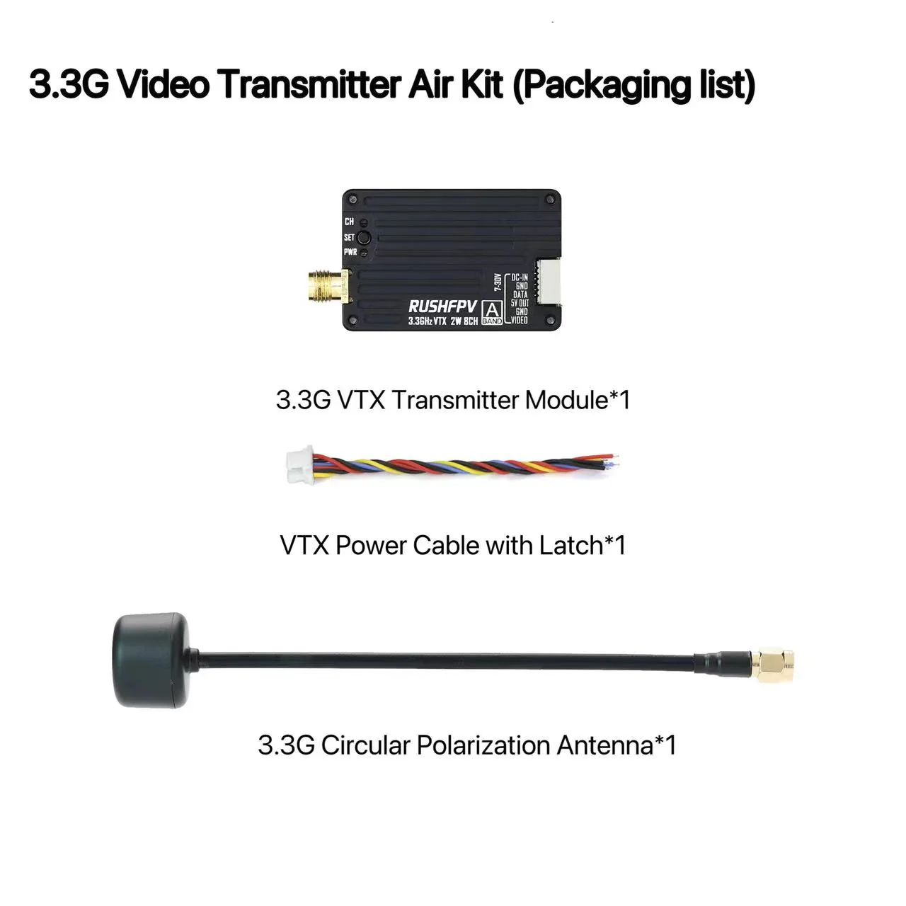 RUSHFPV 3.3G 2W VTX Transmitte - Drone With Rc 2 review and price