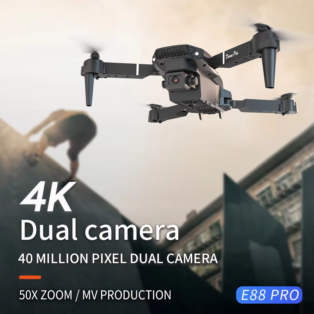 Professional Drone E88 4k wide - Drone Rc Team City review and price