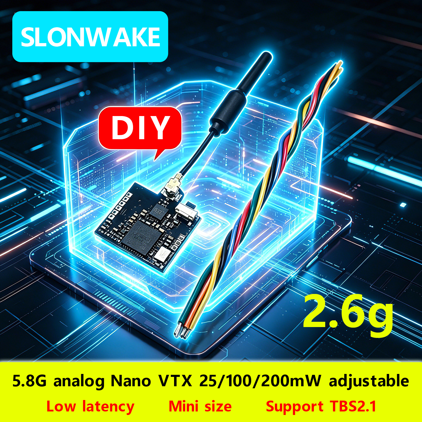 SLONWAKE Nano 5.8G 48CH 200mW  - Plane Drone Rc review and price