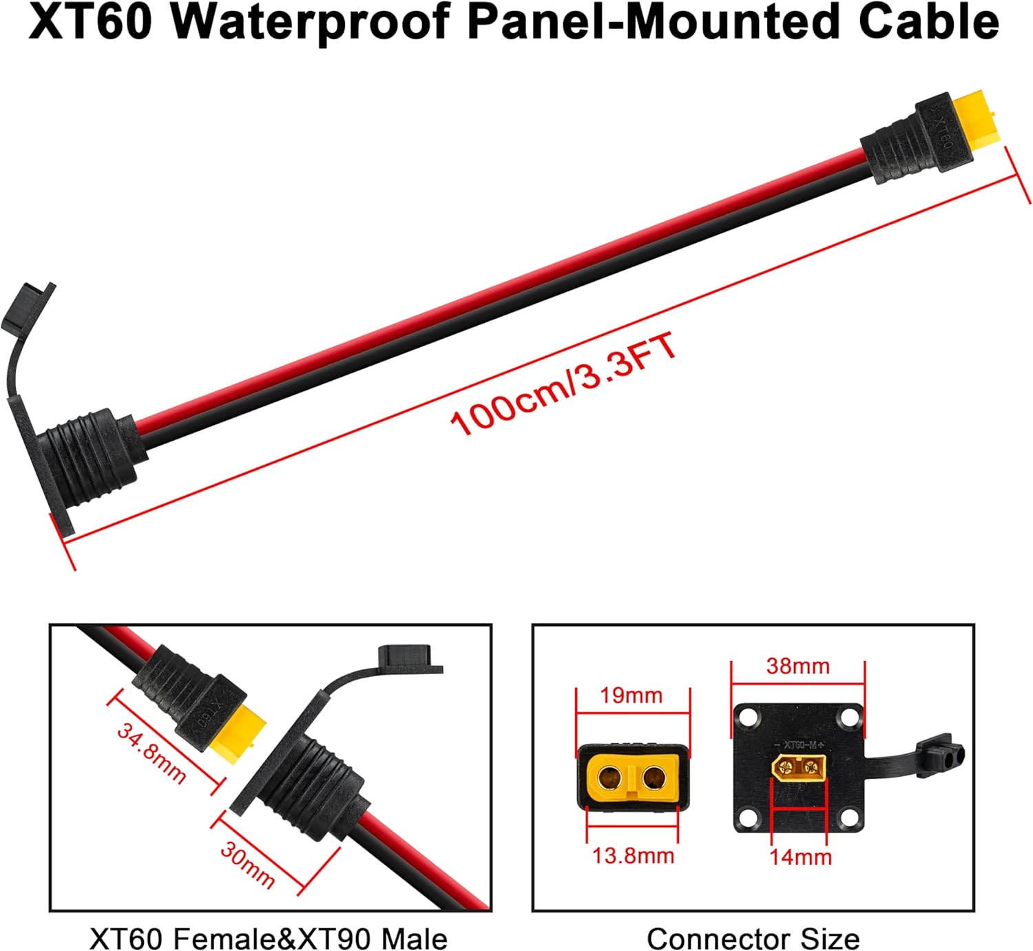 JMUYTOP 3FT 12AWG XT60 Panel M - Drone Lipo Battery review and price