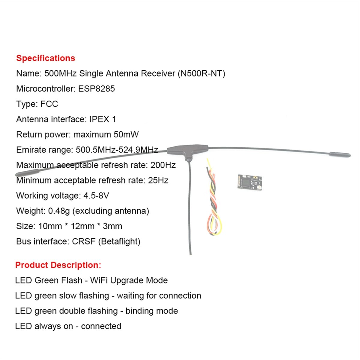 500MHz Receiver 500.5MHz-524.9 - Drone Rc Drone review and price