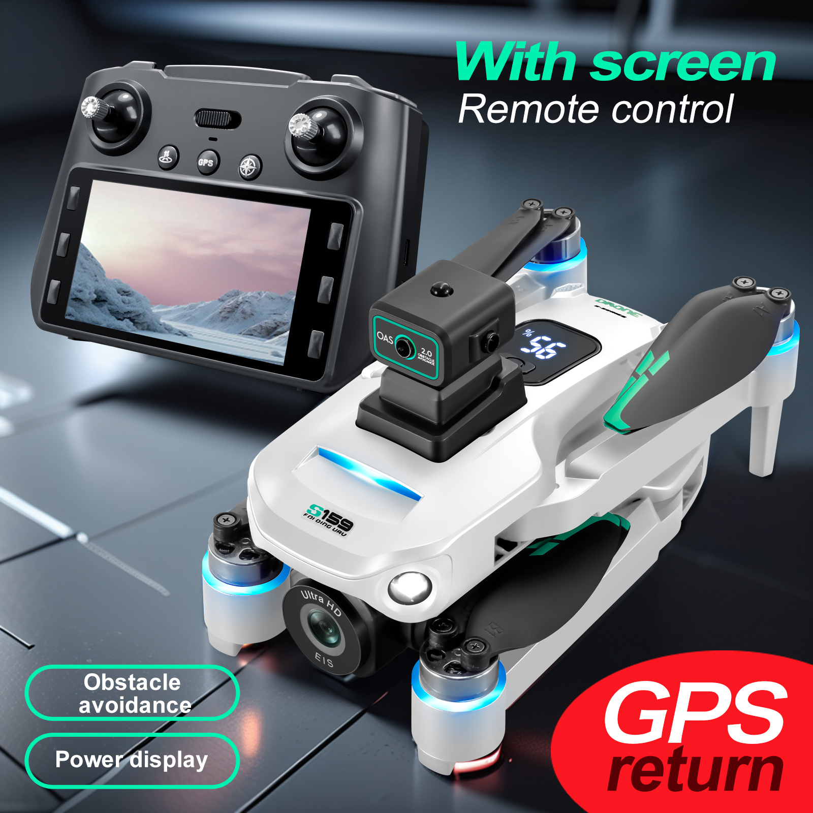 S159 GPS Drone 4K Profesional  - Drone Rc With Screen review and price