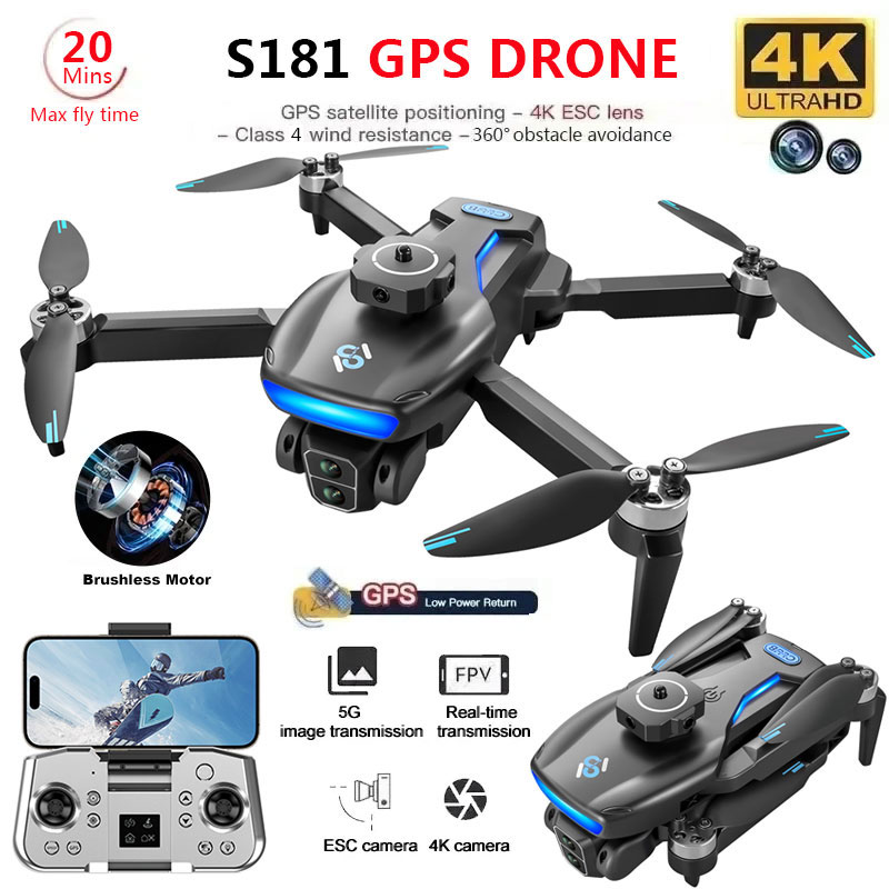 S181 GPS Drone 4K Professional - Drone Rc Team City review and price